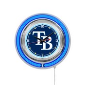 Tampa Bay Rays Double Neon Wall Clock by Holland Bar Stool, AGS-Clk15MLBTam