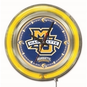 Marquette Double Neon Ring, Logo Clock by Holland Bar Stool Company, ClkMrqtte