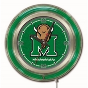 Marshall Double Neon Ring, Logo Clock by Holland Bar Stool Company, ClkMrshll