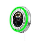 Notre Dame - Guinness (Helmet) Double Neon Wall Clock Holland Bar Stool Co., AGS-ClkND-Guin-Hlm