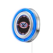 NHRA Double Neon Wall Clock (Blue Neon) by Holland Bar Stool Co., AGS-Clk15NHRADrag-B