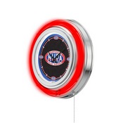 NHRA Double Neon Wall Clock (Red Neon) by Holland Bar Stool Co., AGS-Clk15NHRADrag-R
