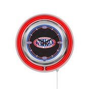 NHRA Double Neon Wall Clock (Red Neon) by Holland Bar Stool Co., AGS-Clk15NHRADrag-R