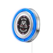 NHRA - Hot Rod Double Neon Wall Clock (Blue Neon) by Holland Bar Stool Co., AGS-Clk15NHRAHotRod-B