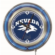 Nevada Double Neon Ring, Logo Clock by Holland Bar Stool Company, ClkNevaUn