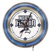 North Florida Double Neon Ring, Logo Clock by Holland Bar Stool Company, ClkNorFla