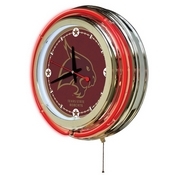 Texas State Double Neon Ring, Logo Clock by Holland Bar Stool Company, ClkTexsSt