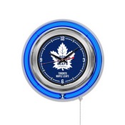 Toronto Maple Leafs Double Neon Ring, Logo Clock by Holland Bar Stool Company, ClkTorMpl