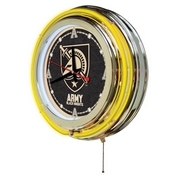 US Military Academy (ARMY) Double Neon Ring, Logo Clock by Holland Bar Stool Company, ClkUSMilA