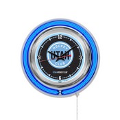 Utah Hockey Club Double Neon Ring, Logo Clock by Holland Bar Stool Company, ClkUtahHC