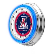 Arizona Double Neon Ring, Logo Clock by Holland Bar Stool Company, ClkArizUn