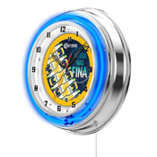 Corona (LimePtrn) Double Neon Wall Clock by Holland Bar Stool Co., AGS-Clk15Crna-LimePtrn