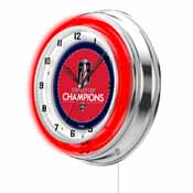 Florida Panthers - 2024 Stanley Cup Double Neon Wall Clock by HBS AGS-Clk15FlaPanCup24