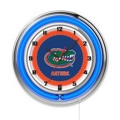 Florida Double Neon Ring, Logo Clock by Holland Bar Stool Company, ClkFlorUn