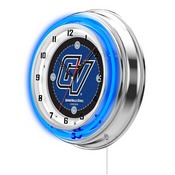 Grand Valley State Double Neon Ring, Logo Clock by Holland Bar Stool Company, ClkGVStUn