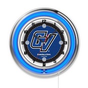 Grand Valley State Double Neon Ring, Logo Clock by Holland Bar Stool Company, ClkGVStUn