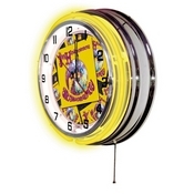 Jimi Hendrix - AYE - Album Double Neon Wall Clock by Holland Bar Stool Co., AGS-Clk15JimiH05
