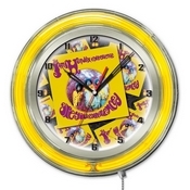 Jimi Hendrix - AYE - Album Double Neon Wall Clock by Holland Bar Stool Co., AGS-Clk15JimiH05