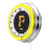 Pittsburgh Pirates Double Neon Wall Clock by Holland Bar Stool, AGS-Clk15MLBPit