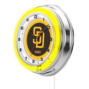 San Diego Padres Double Neon Wall Clock by Holland Bar Stool, AGS-Clk15MLBSDP