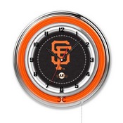San Francisco Giants Double Neon Wall Clock by Holland Bar Stool, AGS-Clk15MLBSFG