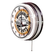 Mechanic on Duty Double Neon Ring, Logo Clock by Holland Bar Stool Company, ClkMchnic