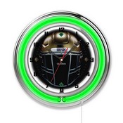 Notre Dame - Guinness (Helmet) Double Neon Wall Clock Holland Bar Stool Co., AGS-ClkND-Guin-Hlm