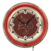 Texas State Double Neon Ring, Logo Clock by Holland Bar Stool Company, ClkTexsSt