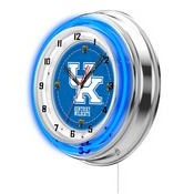 Kentucky "UK" Double Neon Ring, Logo Clock by Holland Bar Stool Company, ClkUKY-UK
