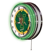 Vermont Double Neon Ring, Logo Clock by Holland Bar Stool Company, ClkVermnt