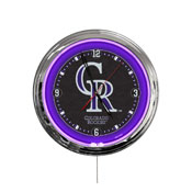 Colorado Rockies 16" LED Wall Clock, ClkL16MLBCol