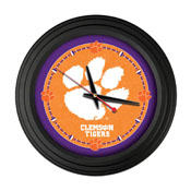 Clemson 15" Traditional Wall Clock by Holland Bar Stool Co., ClkNL15BKClmson