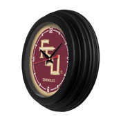 Florida State 15" (Head) Traditional Wall Clock by Holland Bar Stool Co., ClkNL15BKFlorSt-FS