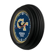 Georgia Tech 15" Traditional Wall Clock by Holland Bar Stool Co., ClkNL15BKGATech