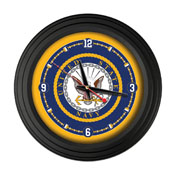 United States Navy 15" Traditional Wall Clock by Holland Bar Stool Co., ClkNL15BKNavy
