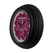 Texas A&M 15" Traditional Wall Clock by Holland Bar Stool Co., ClkNL15BKTexA-M