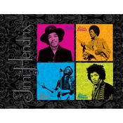 Jimi Hendrix - 4 Square Canvas Wall Art by Holland Bar Stool Company, AGS-Cnvs1520JimiH01Rec