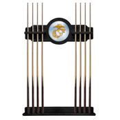 Marine Corps (Red/Yellow) Solid Wood Cue Rack by Holland Bar Stool Company, AGS-CueBKMarineRY