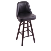 Grizzly Swivel Stool with Smooth Maple Legs, Dark Cherry Finish