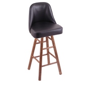 Grizzly Swivel Stool with Smooth Maple Legs, Medium Finish