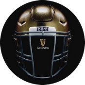 L214 Notre Dame - Guinness (Helmet) Pub Table with Black Wrinkle Finish by Holland Bar Stool Co., AGS-L214B3630ND-Guin-Hlm