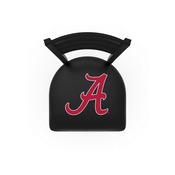 L00418 Black Wrinkle Alabama (Script "A") Logo Stationary Chair with Ladder Style Back by Holland Bar Stool Co., L00418AL-A