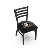 L00418 Black Wrinkle Anaheim Ducks Stationary Chair with Ladder Style Back by Holland Bar Stool Co., L00418AnaDks