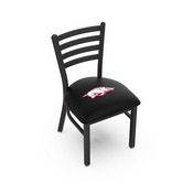 L00418 Black Wrinkle Arkansas Stationary Chair with Ladder Style Back by Holland Bar Stool Co., L00418ArknUn