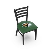 L00418 Black Wrinkle Bemidji State Stationary Chair with Ladder Style Back by Holland Bar Stool Co., L00418BmijSt