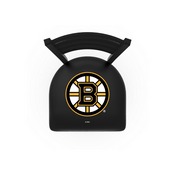 L00418 Black Wrinkle Boston Bruins Stationary Chair with Ladder Style Back by Holland Bar Stool Co., L00418BosBru