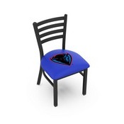 L00418 Black Wrinkle DePaul Stationary Chair with Ladder Style Back by Holland Bar Stool Co., L00418DePaul