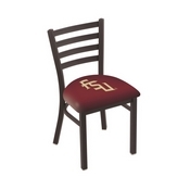 L00418 Black Wrinkle Florida State (Script) Stationary Chair with Ladder Style Back by Holland Bar Stool Co., L00418FSU-FS