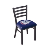L00418 Black Wrinkle Gonzaga Stationary Chair with Ladder Style Back by Holland Bar Stool Co., L00418Gonzga
