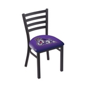 L00418 Black Wrinkle James Madison Stationary Chair with Ladder Style Back by Holland Bar Stool Co., L00418JmsMad